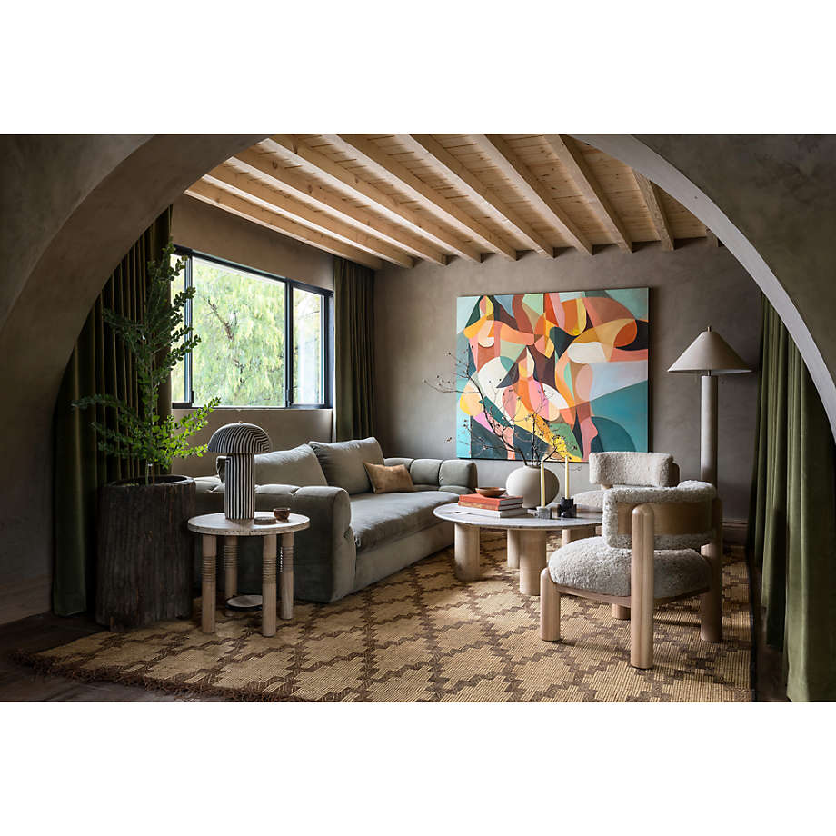 Crate and hotsell barrel green couch